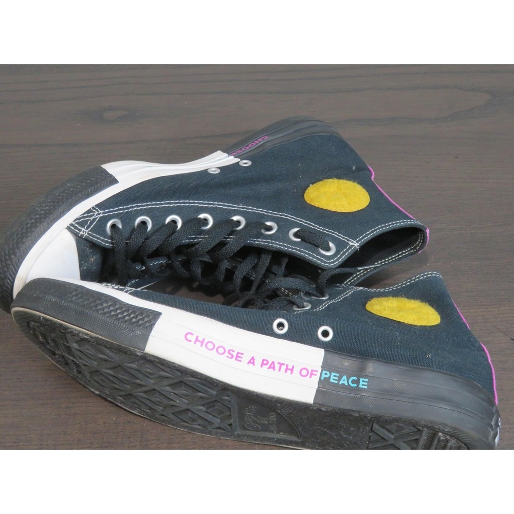 Converse Chuck Taylor All Star Mens Size 9 Shoes Black Seek Peace 166535F Hi Top - Picture 11 of 12